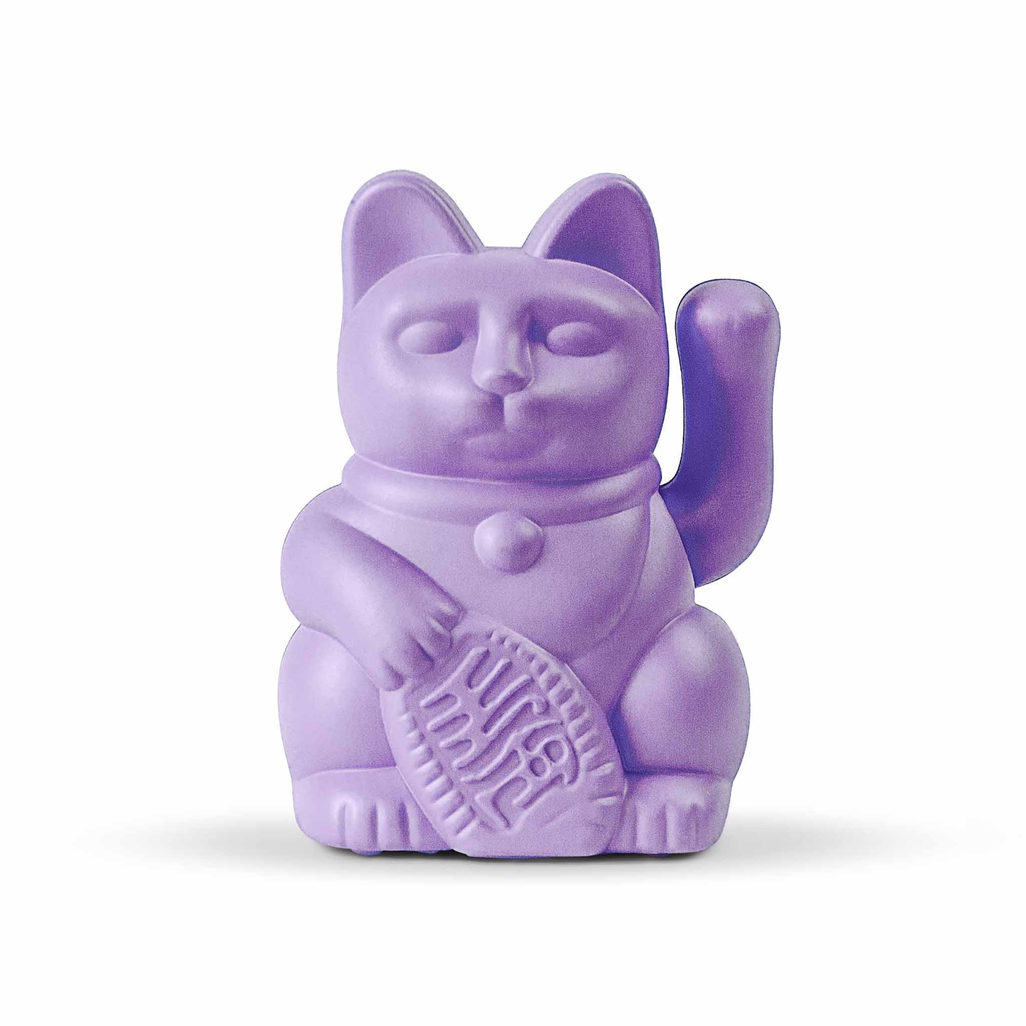 Solar Lucky Cat Winkekatze lila
