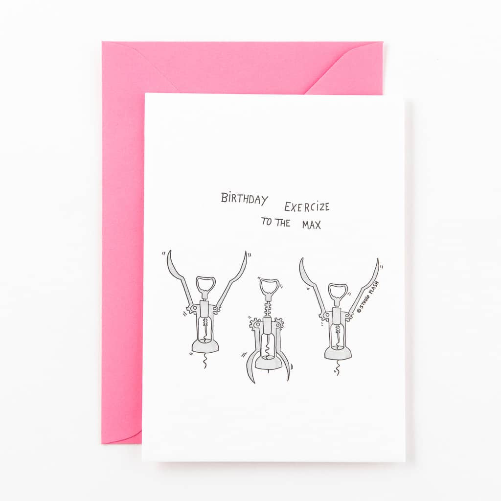 Birthday excersize to the max - Card