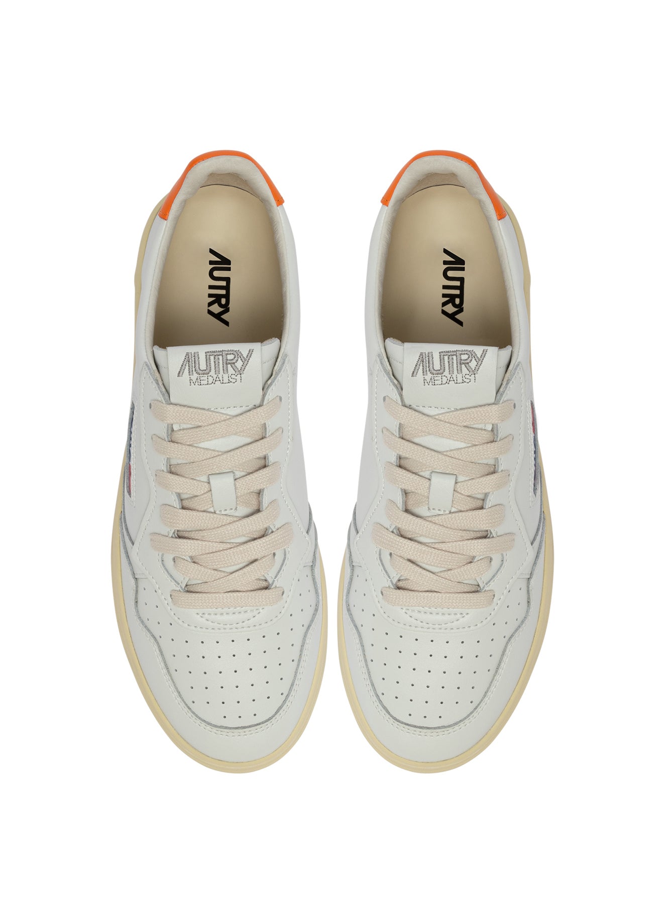 AUTRY Man Medalist LL26-Leat/Leat white/orange