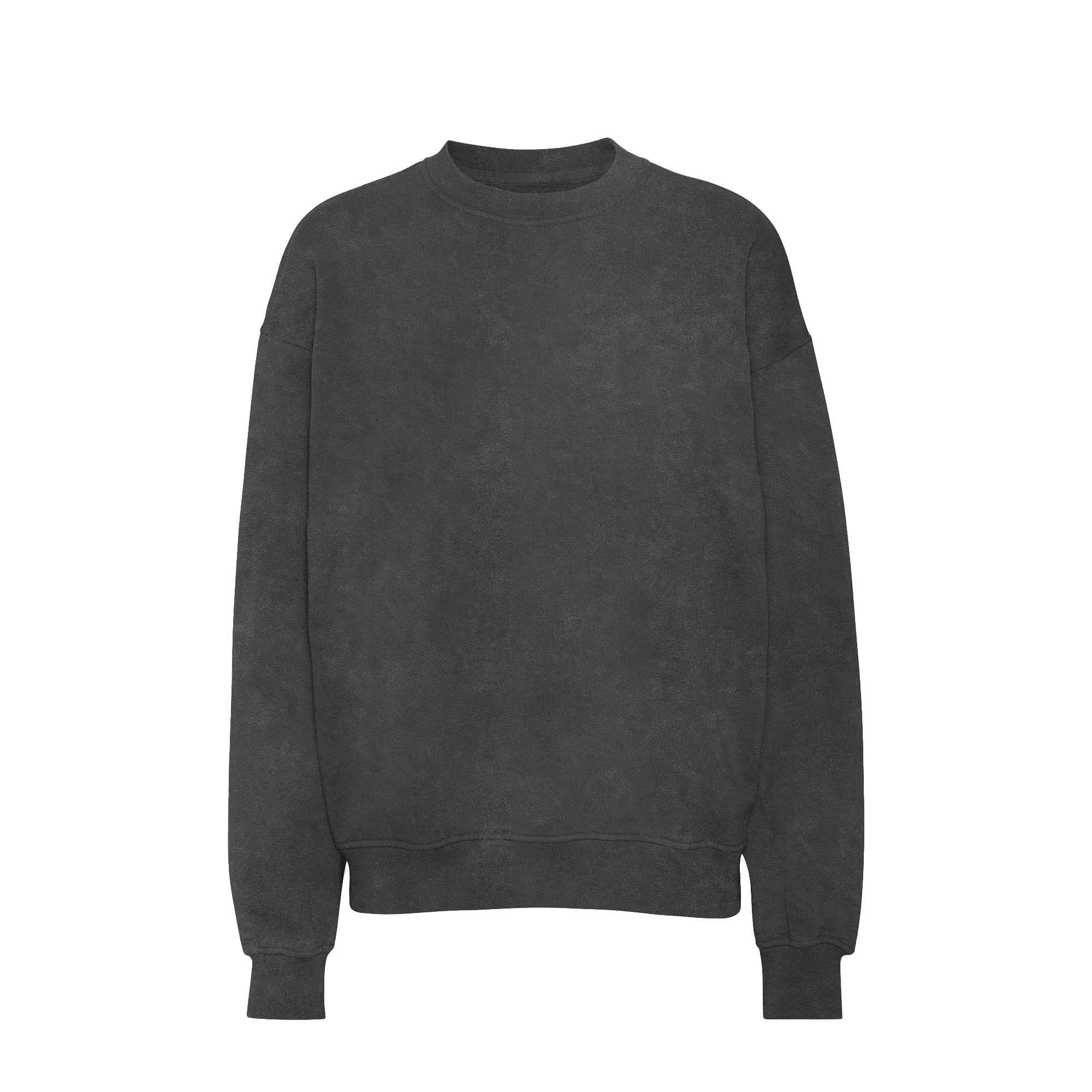 Organic Oversized Crew - faded black