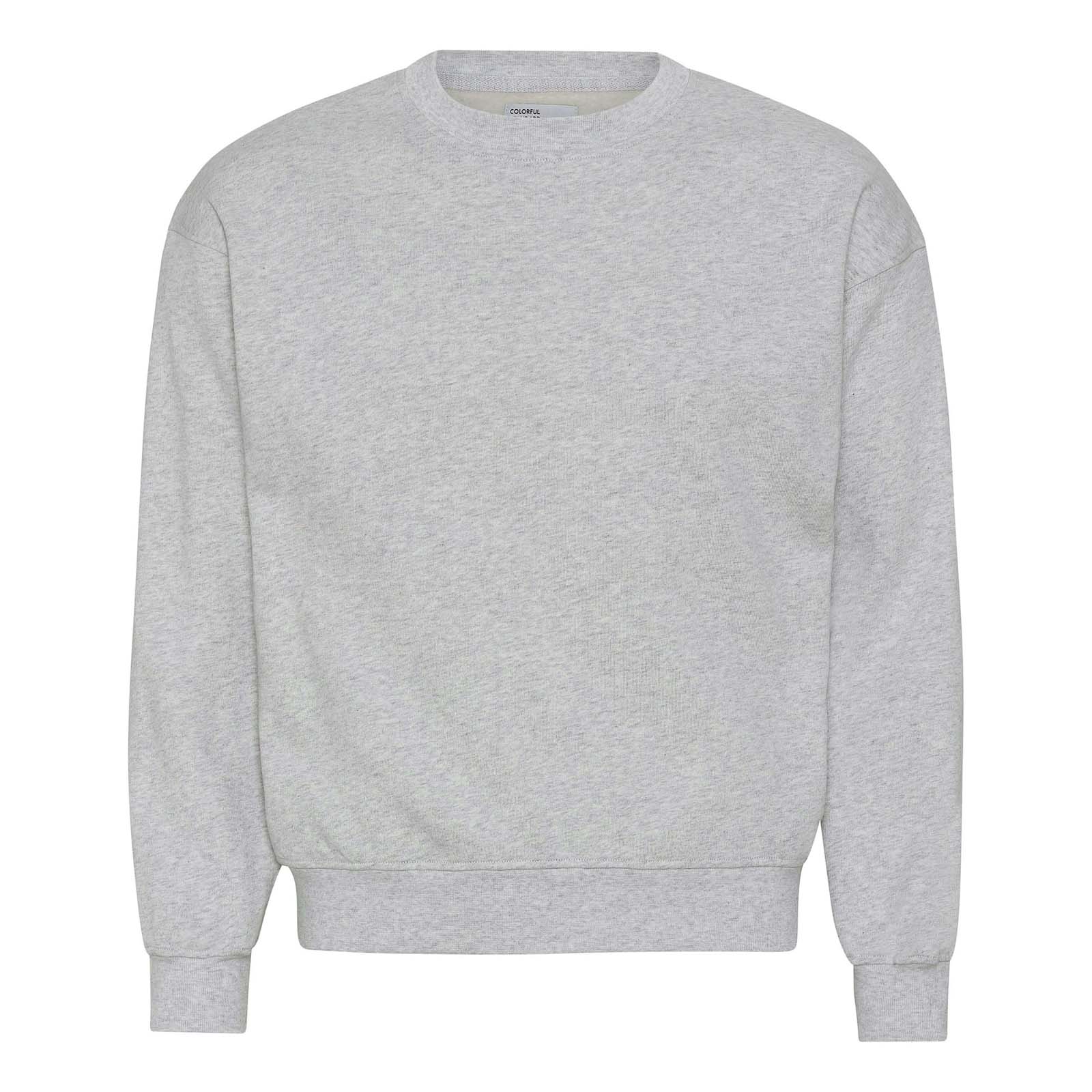 Organic Oversized Crew - heather grey