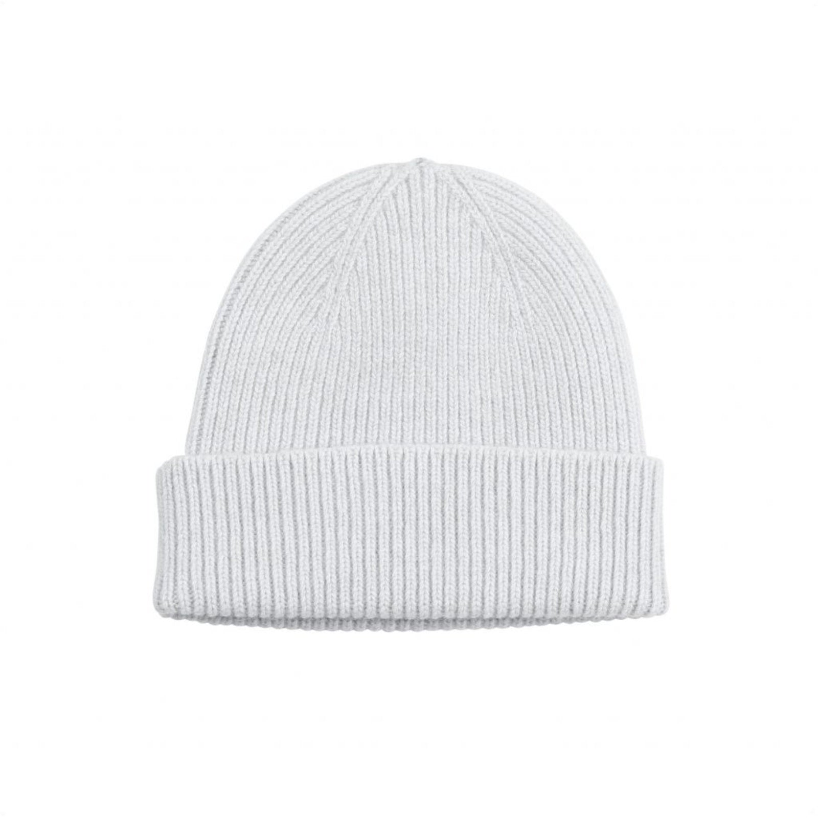 Merino Wool Beanie Limestone Grey OS