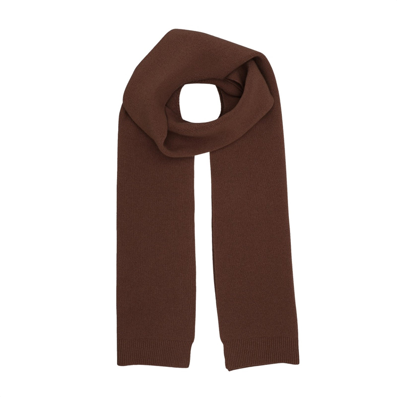 Merino Wool Scarf Coffee Brown