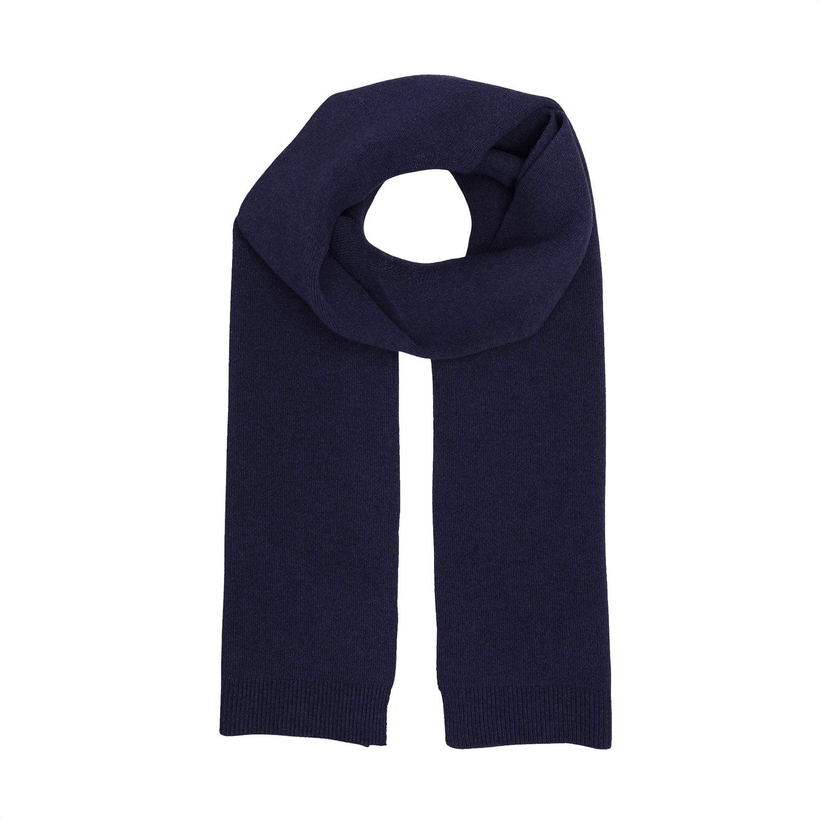 Merino Wool Scarf Navy Blue