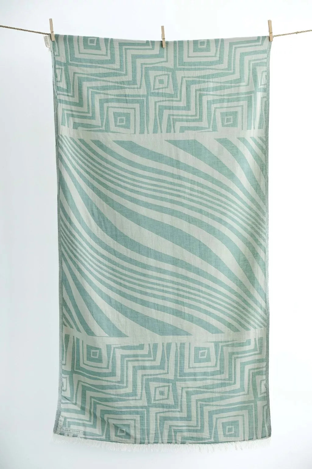 Beach Towel "Falasarna" Eucalyptus 90x180cm