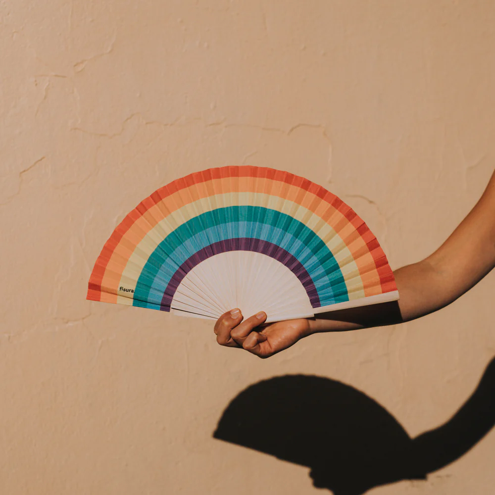 Hand fan RAINBOW