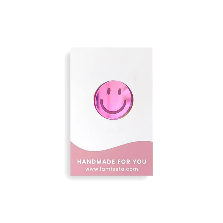 Pin Smiley Pink