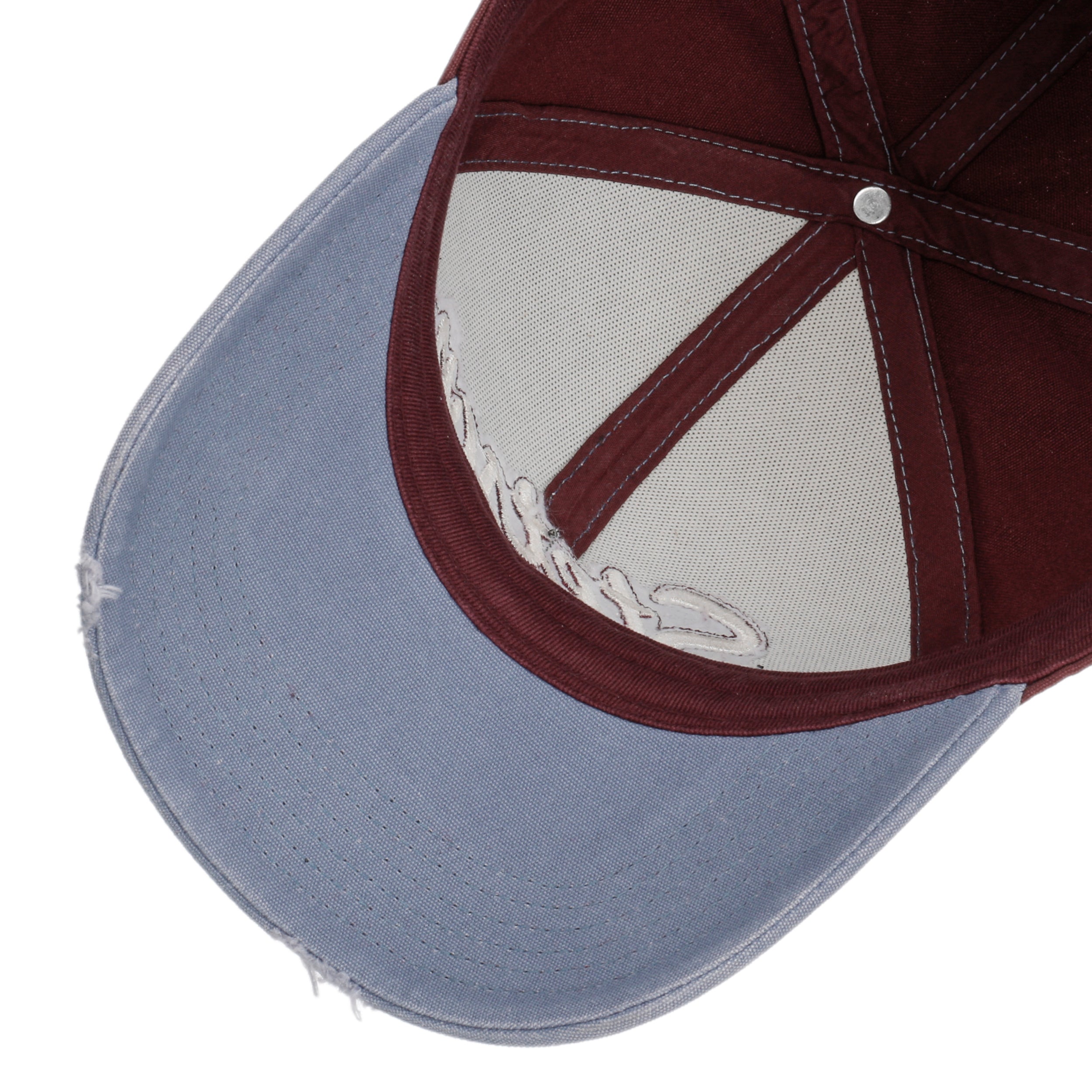 Baseball Cap Vintage Distressed light blue/red