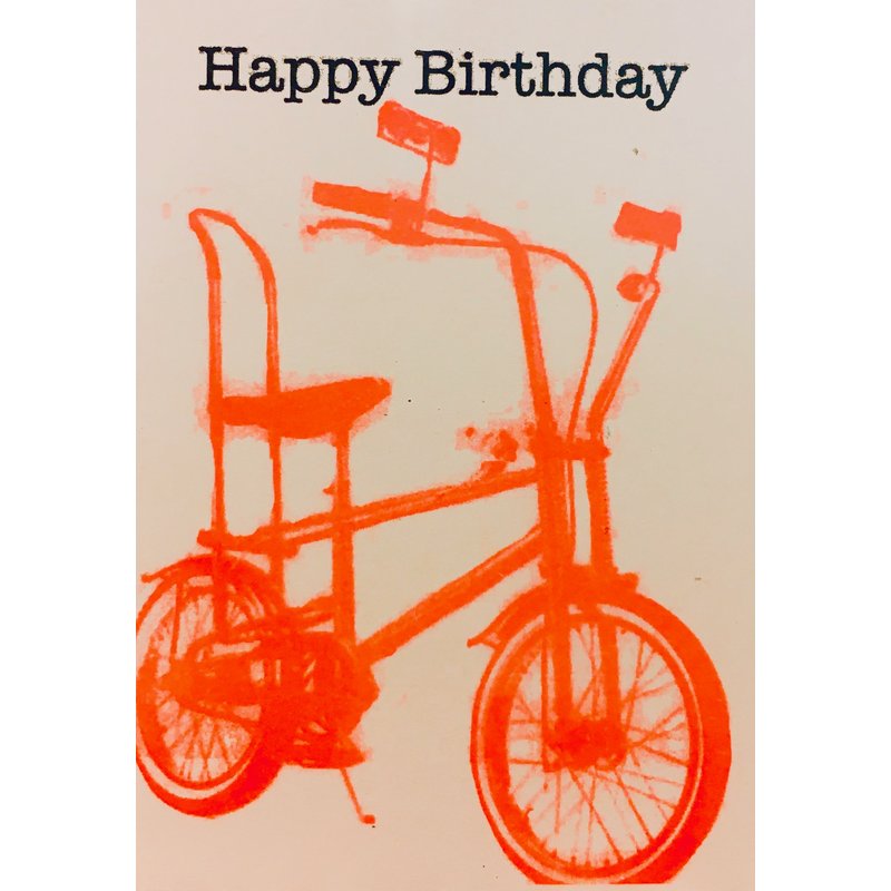 Happy Birthday Fahrrad - Klappkarte