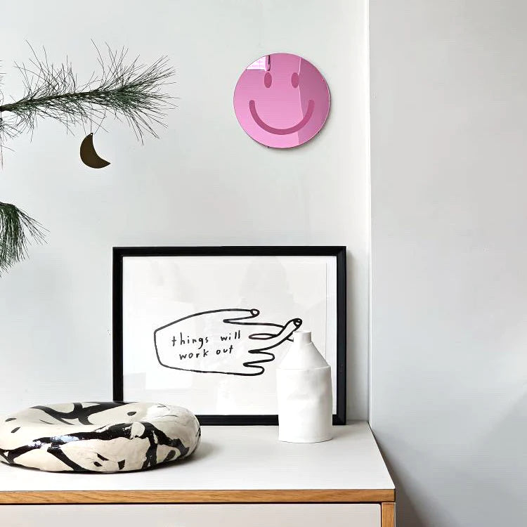 Smiley Mirror Yellow