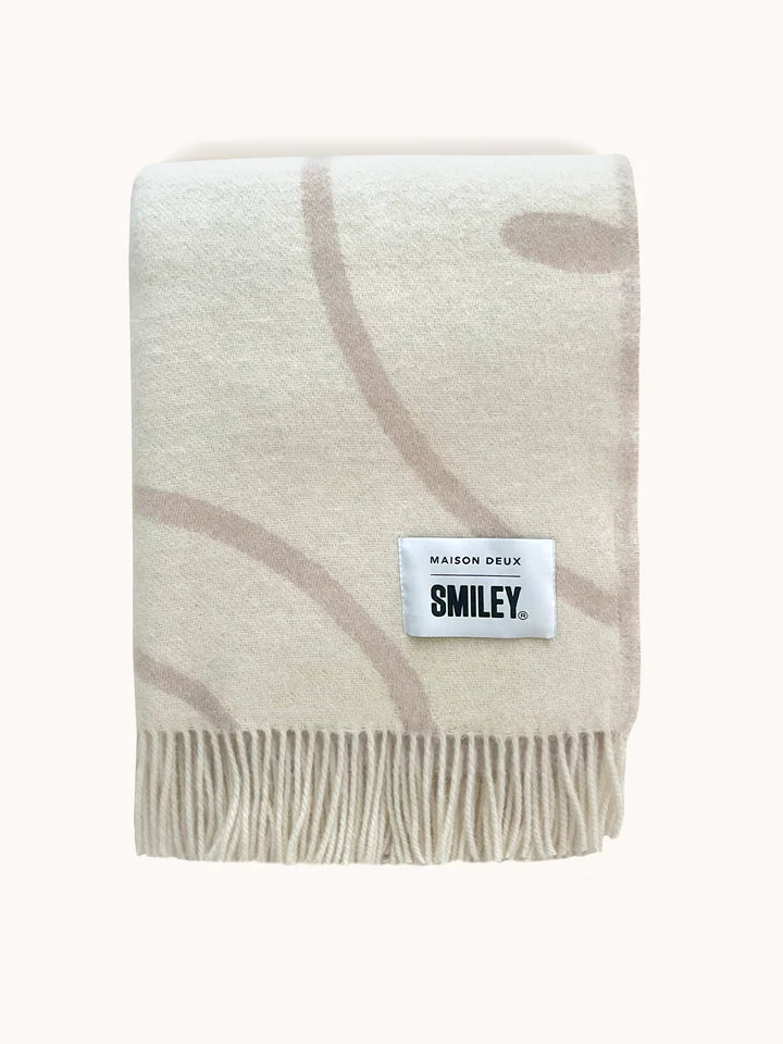 Smiley Blanket Beige