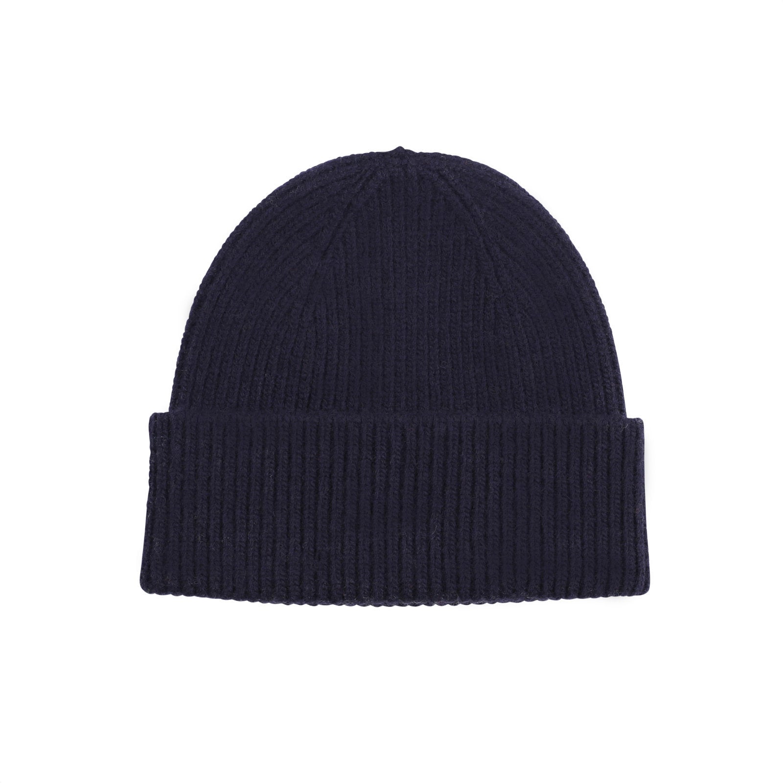 Merino Wool Beanie Navy Blue